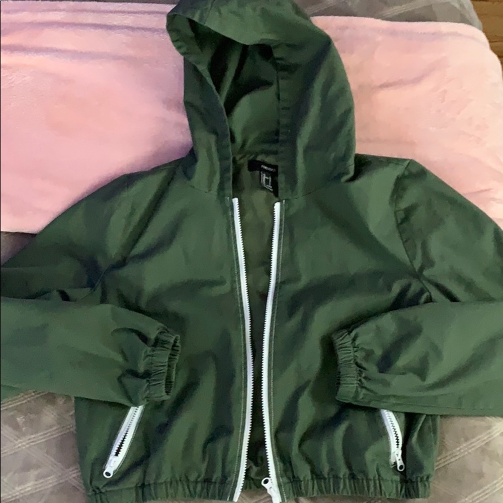 Army green bomber jacket